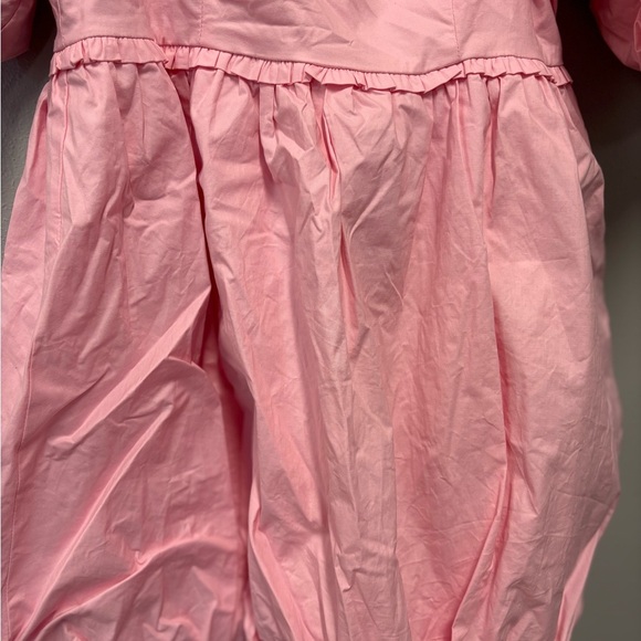 LENA Love Pink Puff Sleeve Bubble Babydoll Sweetheart Collar Mini Dress - Picture 6 of 7